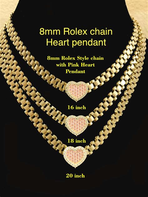 Heart Rolex Chain 